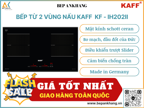 Bếp từ 2 vùng nấu KAFF  KF - IH202II - Made in Germany